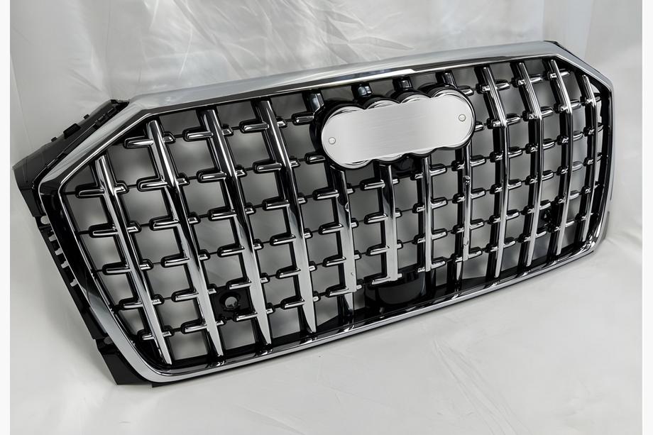 Audi A8 2018- Front Grille S-Style Horch (2022+, Chrome with Black) Image