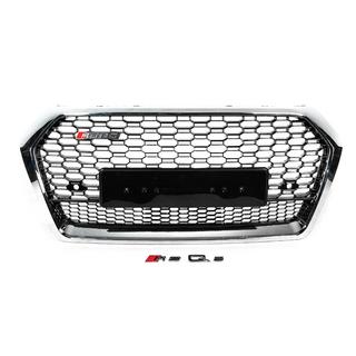 Front Grille RSQ-Style without Logo (2017-2020, black with chrome) photo 1