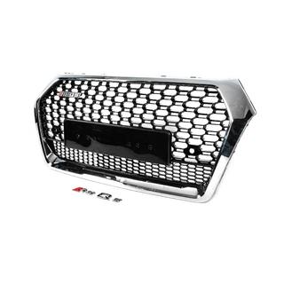 Front Grille RSQ-Style without Logo (2017-2020, black with chrome) photo 2