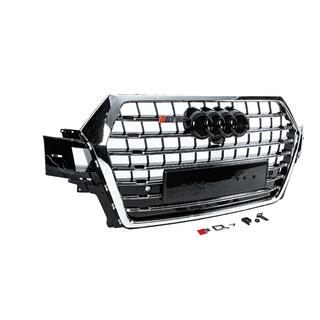 Front grille SQ-Style V-2 (2015-2019, black with chrome) photo 3