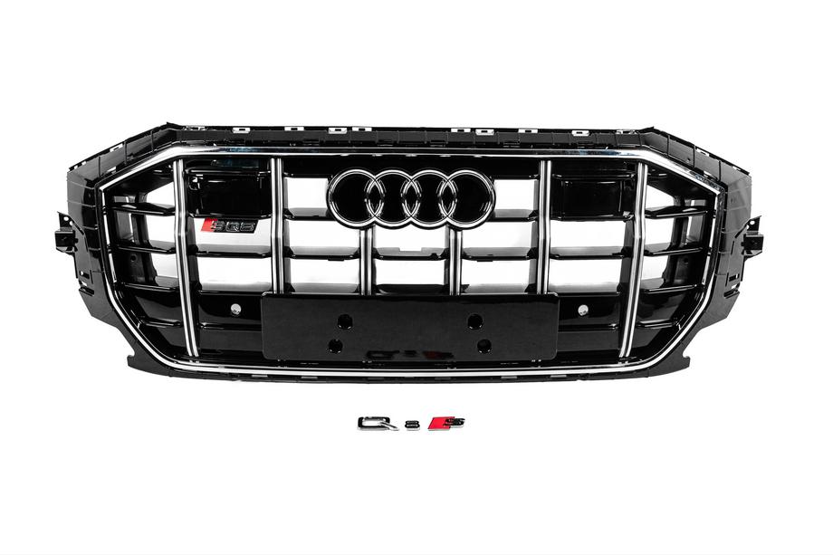 Audi Q8 2018- Front Grille SQ-Style (2018-2023, black with chrome) Image