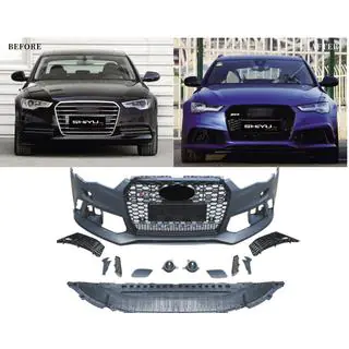 Front bumper with black RS6-Style grille (2014–2017) photo 2