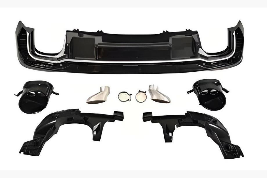 Audi A4 B9 2015-2024 Rear diffuser with exhaust tips RS-Style V-1 (2019-2024) Image