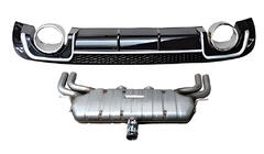 Audi A3 2012-2020 Rear diffuser with exhaust tips V-2 (for S/S-Line, 2012-2020) photo 1