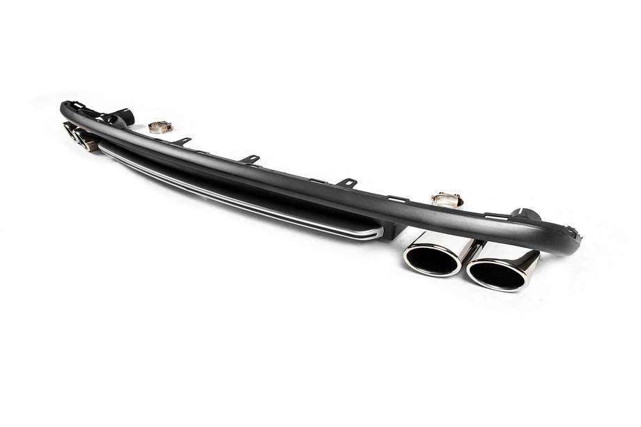Audi A6 C7 2011-2017 Rear Diffuser with Exhaust Tips RS-Style V-2 (2011-2014) Image