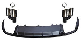 Audi A6 C7 2011-2017 Rear Diffuser with Exhaust Tips RS-Style V-3 (2014-2017) photo 1