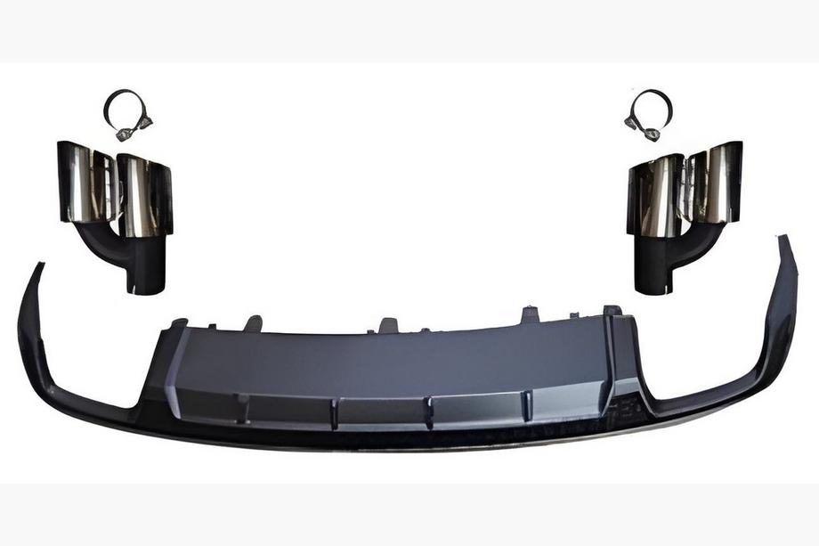 Audi A6 C7 2011-2017 Rear Diffuser with Exhaust Tips RS-Style V-3 (2014-2017) Image