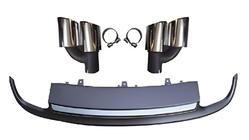 Audi A7 2010-2018 Rear Diffuser with Tips RS-Style (2010-2014, Dual Exhaust) photo 1