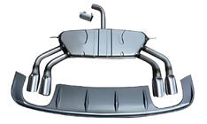 Audi A3 2012-2020 Rear diffuser with exhaust tips (for S/S-Line, 2012-2016) photo 1