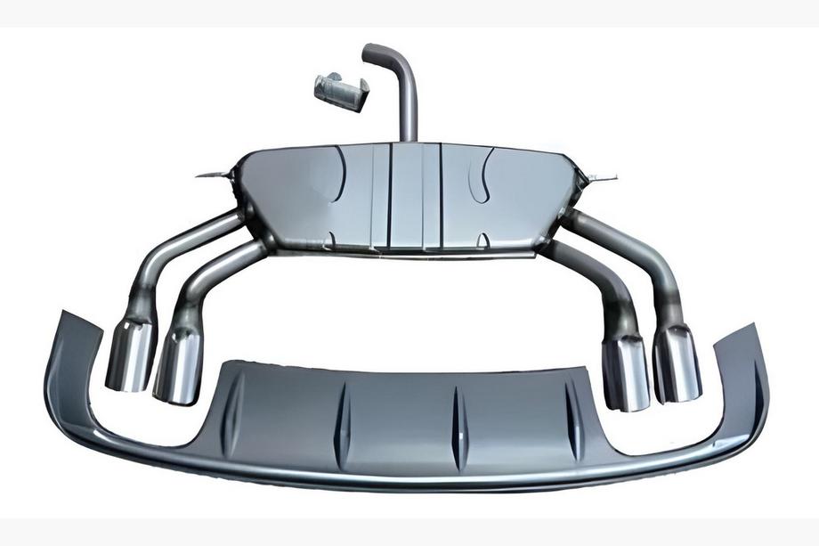 Audi A3 2012-2020 Rear diffuser with exhaust tips (for S/S-Line, 2012-2016) Image
