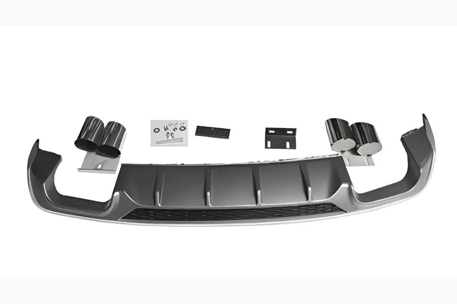 Audi A3 2012-2020 Rear Diffuser with Tips V-2 (for S/S-Line, 2016-2020) Image