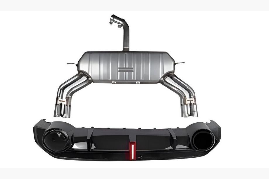 Audi A3 2020- Rear Diffuser with Exhaust Tips RS-Style Image