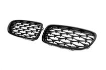 BMW 5 Series F10/F11 2010–2016 Diamond Black Kidney Grilles (Gloss Black) photo 6