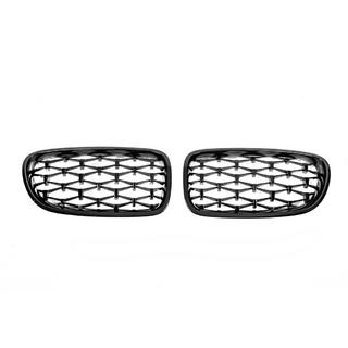 Diamond Black Kidney Grilles (Gloss Black) BMW 5 Series F10/F11 2010–2016 photo 4