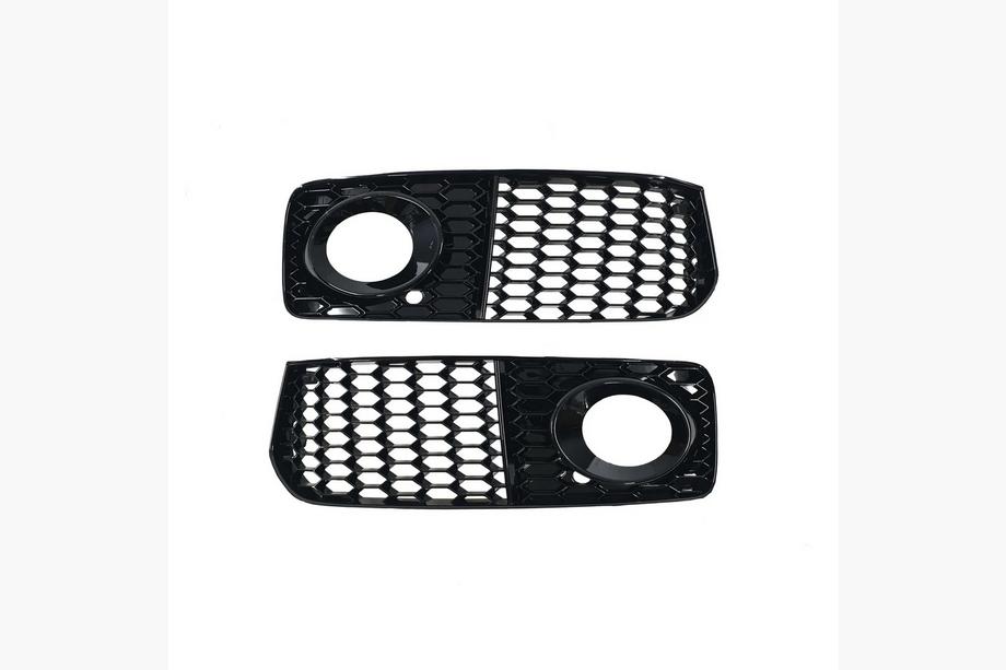 Audi A5 2007-2015 RS-Style Fog Light Grilles (for S-Line, 2007-2011, 2 pcs, Black) Photo 2