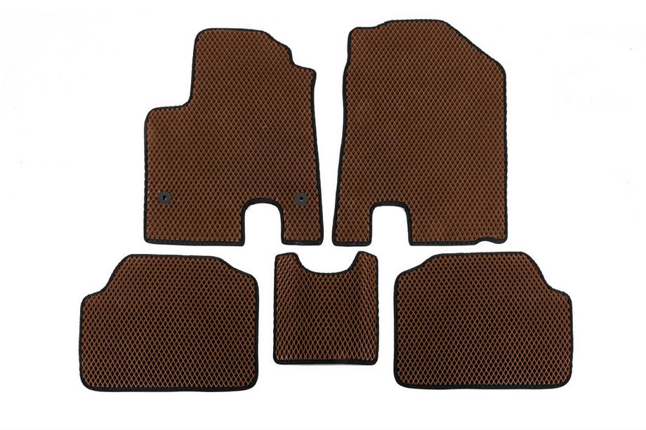 Kia Niro 2016–2021 EVA Floor Mats (E-Niro 2018-2022, Brown) Image