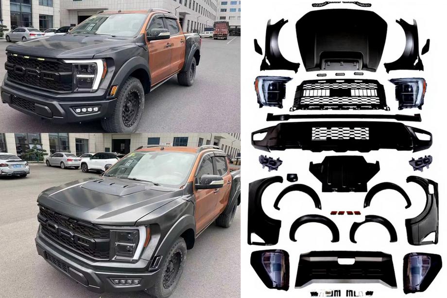 Ford Ranger 2011–2022 Body Kit Set (F150 Raptor 2023 Design) Image
