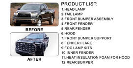 Toyota Tundra 2007-2021 Facelift Upgrade Kit 2024 (Full Set) photo 2