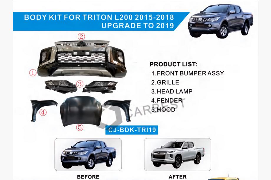 Mitsubishi L200 2015-2024 Facelift Upgrade Kit 2020 (Complete Set) Image