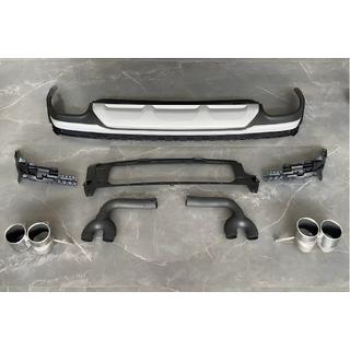 Rear Diffuser with Tips QRS-Style (2020+, Gray) Audi Q7 2015–2026