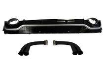 Audi Q7 2015–2026 Rear Diffuser with Exhaust Tips QRS-Style (2020+, Gray/Black, 2.0/3.0) photo 1
