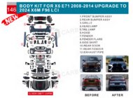 BMW X6 E71 2008–2014 Facelift Kit to X6M F96 LCI photo 3