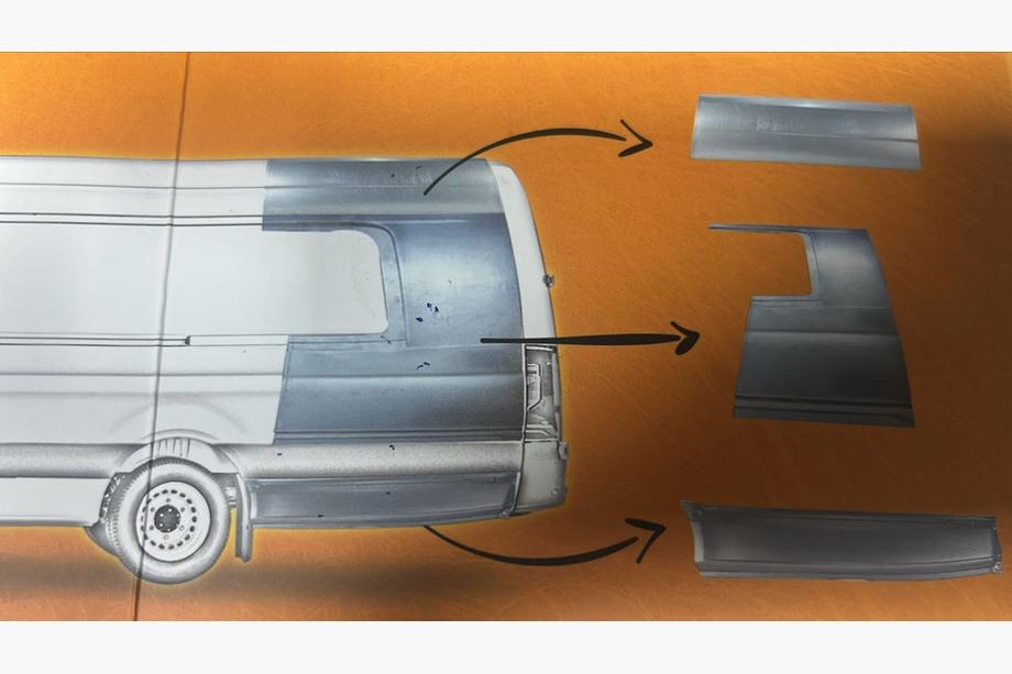 Volkswagen Crafter 2006-2016 Body kit for car extension Rear section Photo 38