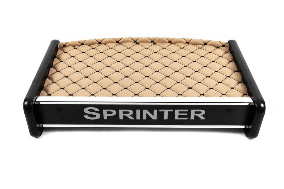 Mercedes Sprinter W901/902/903/904/905 1995–2006 Dashboard Shelf (2000-2006, Beige with Black Stitching) Image