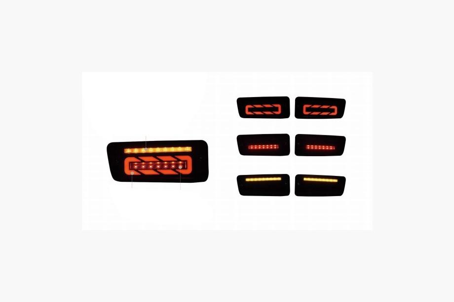 Nissan Patrol Y61 1997-2011 Smoke Black LED Tail Lights (1999-2005, 2 pcs) Image