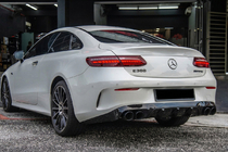 Mercedes E-class coupe C238 2016-2024 Rear Diffuser Black with Black Tips (AMG53 Design) photo 1