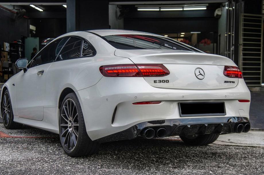 Mercedes E-class coupe C238 2016-2024 Rear Diffuser Black with Black Tips (AMG53 Design) Image