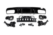 Mercedes C-class W205 2014-2021 Rear diffuser with tips Black (C63 Design 2018-2021) photo 2
