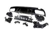 Mercedes C-class W205 2014-2021 Rear diffuser with tips Black (C63 Design 2018-2021) photo 4