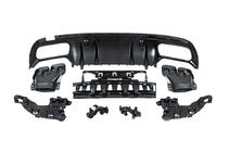 Mercedes C-class W205 2014-2021 Rear diffuser with tips Black (C63 Design 2018-2021) photo 6