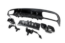 Mercedes C-class W205 2014-2021 Rear diffuser with tips Black (for Coupe design AMG63) photo 4