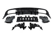 Mercedes C-class W205 2014-2021 Rear diffuser with tips Black (for Coupe design AMG63) photo 6