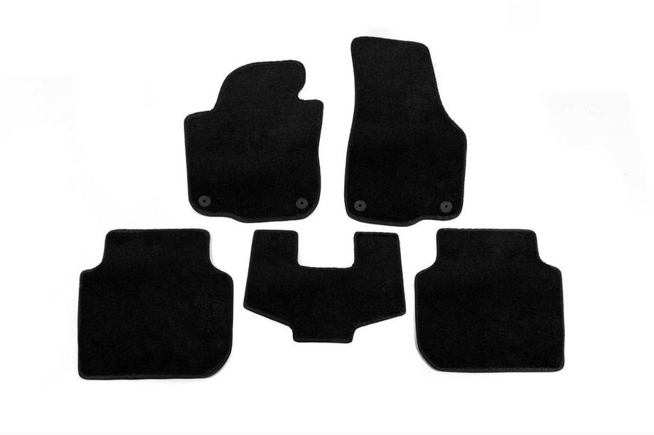 Volkswagen Passat B8 2015-2023 Textile Floor Mats Premium (USA, Black) Image