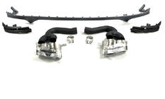 Audi Q8 2018- Rear Diffuser with Exhaust Tips QRS-Style (2018-2023, Black) photo 1