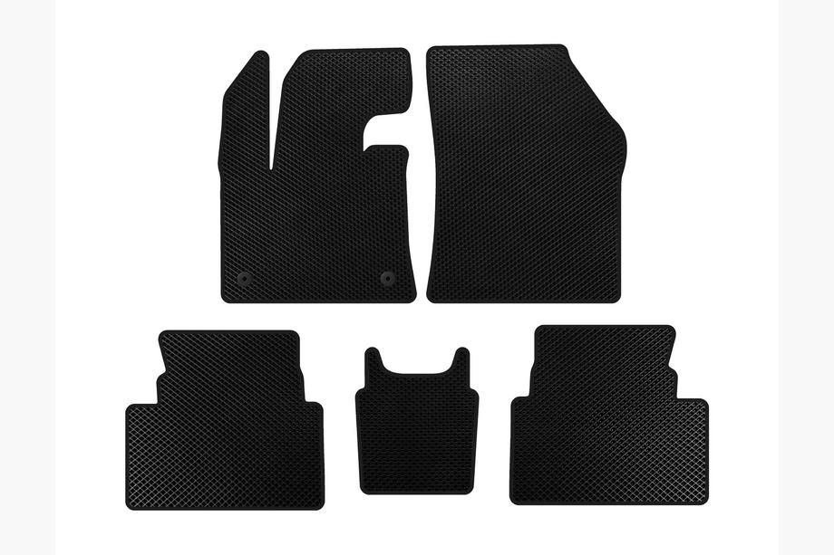 Citroen C5 Aircross 2017-2025 EVA Floor Mats (Floor-Mounted Gas Pedal, Black) Image