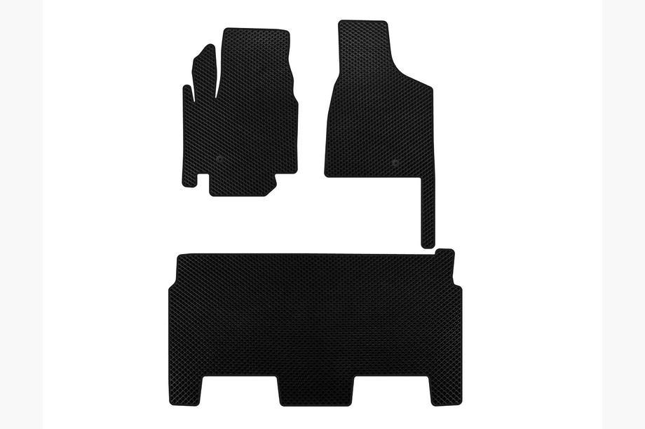 Dodge Grand Caravan V 2008-2020 EVA Mats (2008-2020, 2 Rows, 8-Seater/SXT Trim, Black) Image