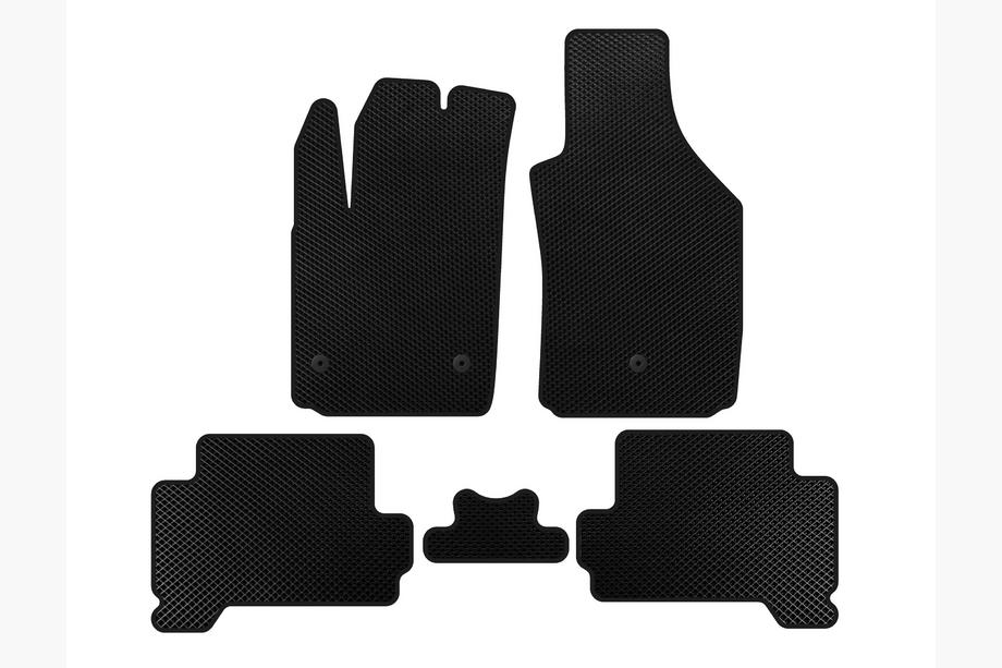 Fiat 500/500L 2013-2022 EVA Floor Mats (HB, Electric, Black) Image