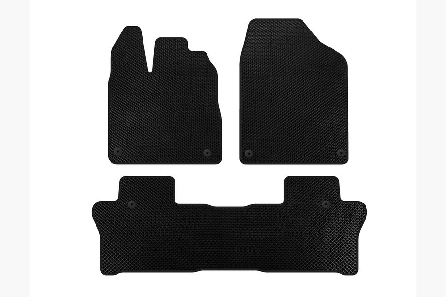 Honda Pilot 2015-2022 EVA Floor Mats (2 Rows, Black) Image