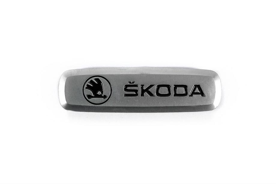 Skoda Aluminum Badge for Car Mats (1 pc) Photo 2