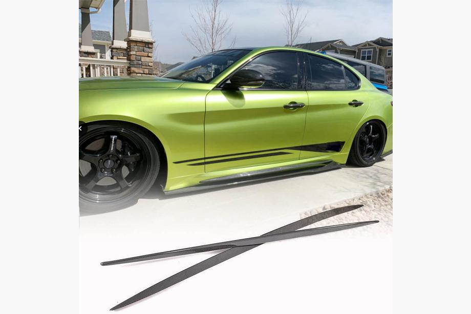 Alfa Romeo Giulia 2016-2022 Side Skirts (for Base/Sport, Plastic) Image