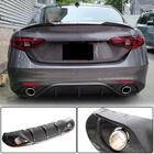 Alfa Romeo Giulia 2016-2022 Rear Bumper Diffuser with Tips V2 (for Base, Carbon) photo 2