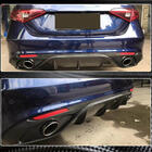 Alfa Romeo Giulia 2016-2022 Rear Bumper Diffuser with Tips V2 (for Base, Carbon) photo 4