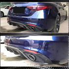 Alfa Romeo Giulia 2016-2022 Rear Bumper Diffuser with Tips V2 (for Base, Carbon) photo 5