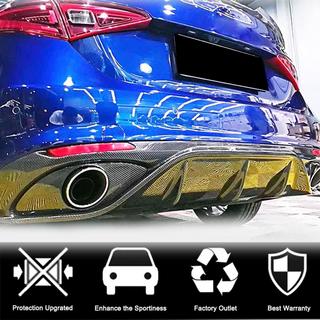 Rear Bumper Diffuser with Tips V2 (for Base, Carbon) photo 3