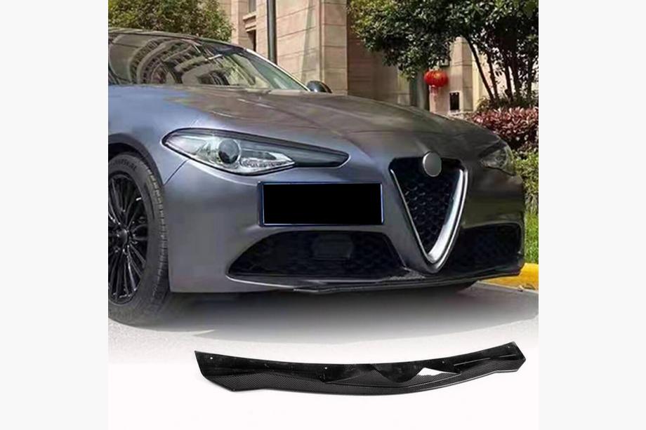 Alfa Romeo Giulia 2016-2022 Front Bumper Lip V2 Add-on (for Base, Carbon) Image