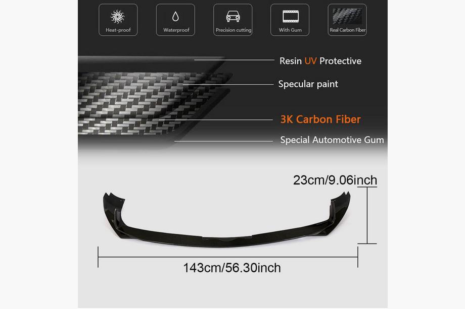 Alfa Romeo Stelvio 2016- Front lip spoiler (for Base, 2017-2023, ABS) Photo 6